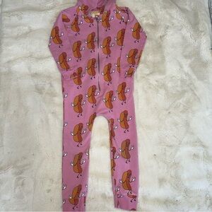 HUGO Loves TIKI Pink Hot Dog Print Hooded One-Piece